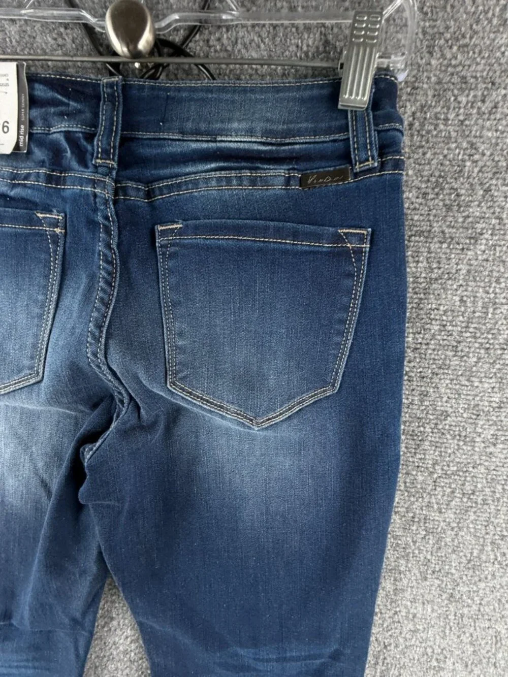 NWT Kancan Jeans Denim Blue Women 5/26 Estilo Cotton Blend Stretch ACTL 26X29